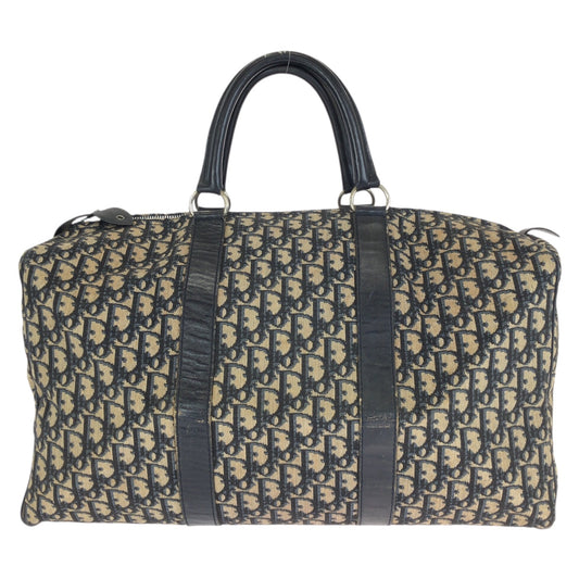 23714
Christian Dior クリスチャンディオール ヴィンテージ トロッター ネイビーシルバー金具 キャンバス / レザー ボストンバッグ 旅行バッグ 男女兼用 レディース AB52