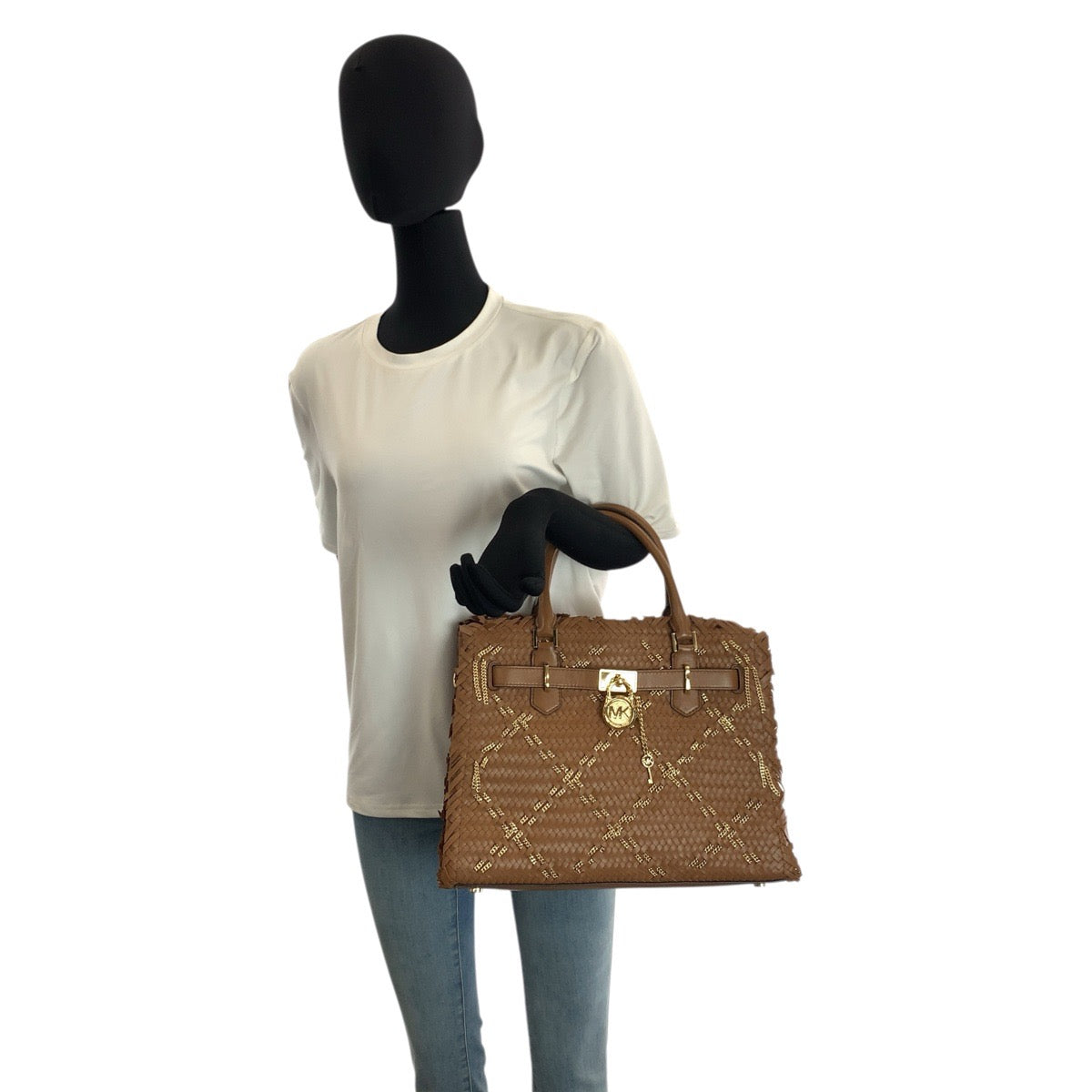 23716
Michael Kors マイケルコース ハミルトン サッチェル ブラウン ゴールド金具 レザー ハンドバッグ ショルダーバッグ レディース S16