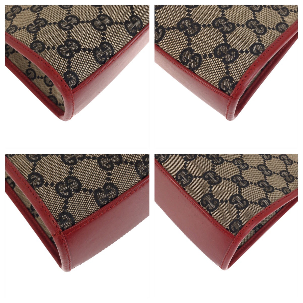 23722
GUCCI グッチ ジャッキー ベージュ レッド ゴールド金具 GGキャンバス / レザー 002 1068 ショルダーバッグ ハンドバッグ レディース A56