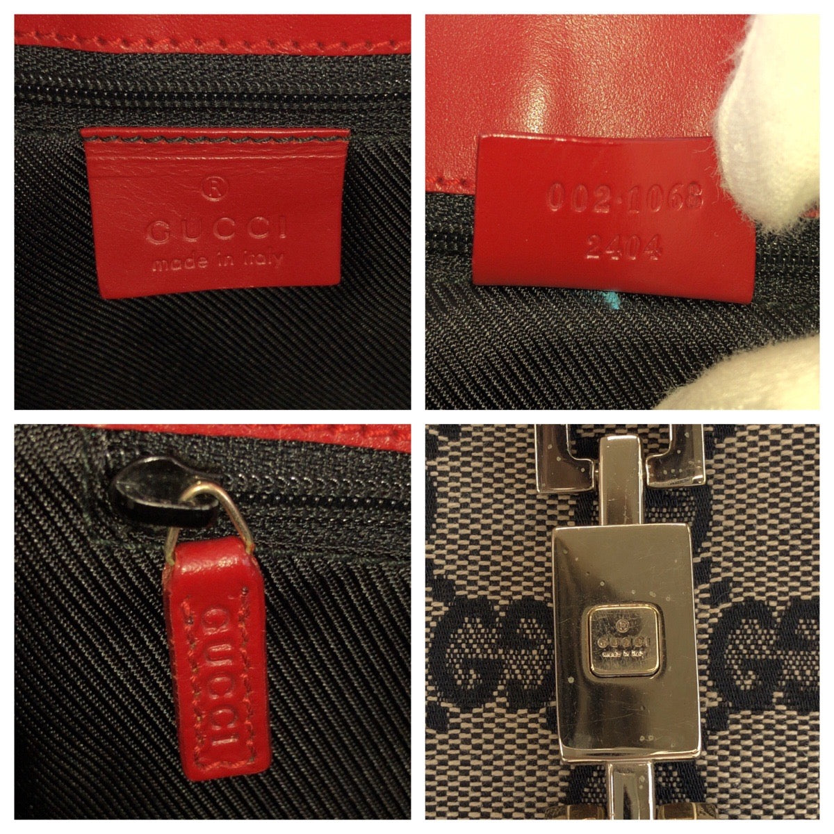 23722
GUCCI グッチ ジャッキー ベージュ レッド ゴールド金具 GGキャンバス / レザー 002 1068 ショルダーバッグ ハンドバッグ レディース A56
