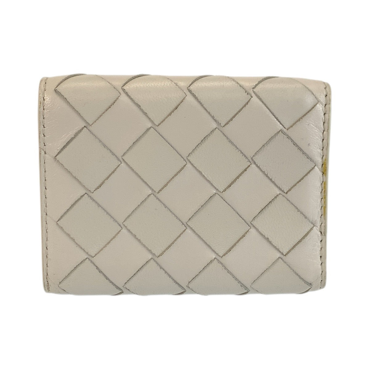 23724
BOTTEGAVENETA ボッテガヴェネタ イントレチャート ホワイト シルバー金具 レザー S022234 折り財布 コンパクトウォレット レディース ABP28