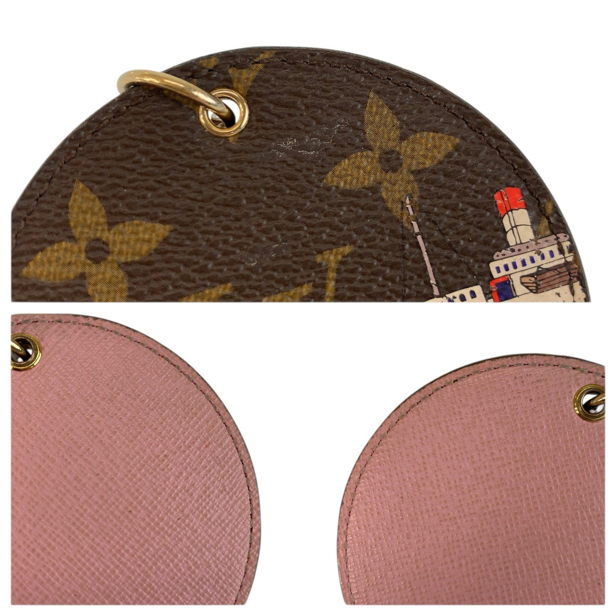23729
LOUIS VUITTON ルイヴィトン モノグラム ポルト クレ イリュストレ エヴァジオン ブラウン ゴールド金具 PVC M61932 キーホルダー バッグチャーム レディース AB16