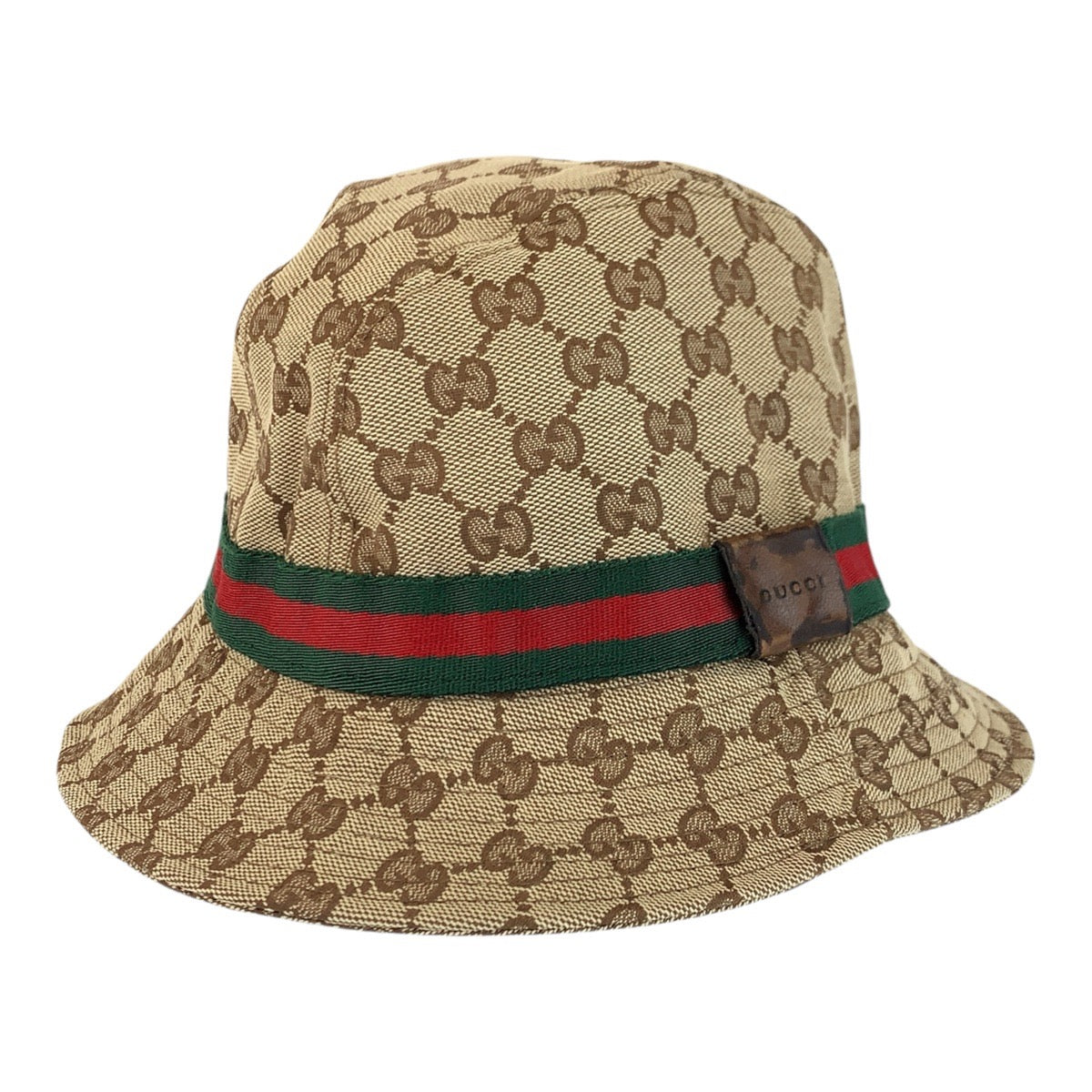 23734
GUCCI グッチ シェリーライン サイズS ベージュ GGキャンバス バケットハット レディース AB16