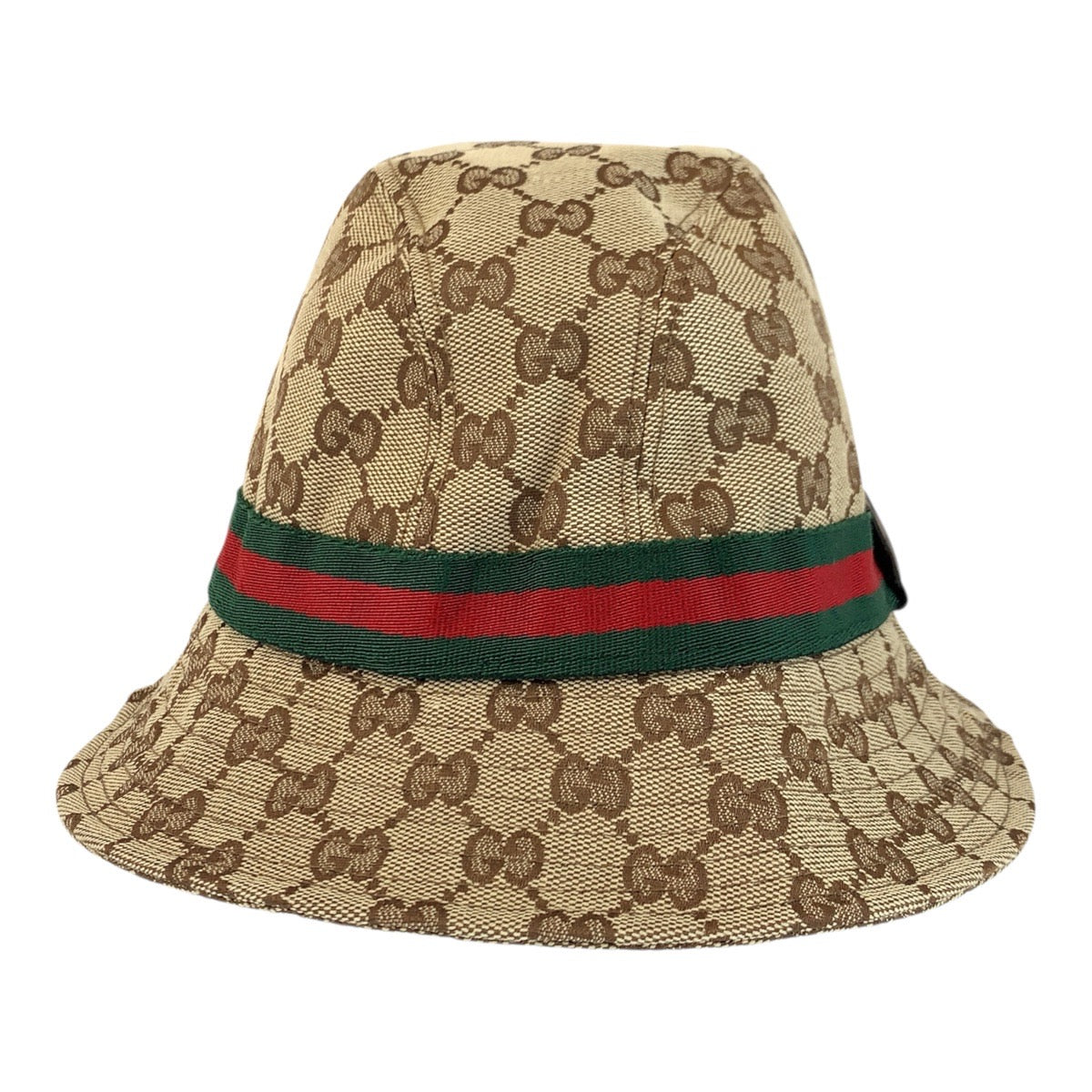 23734
GUCCI グッチ シェリーライン サイズS ベージュ GGキャンバス バケットハット レディース AB16