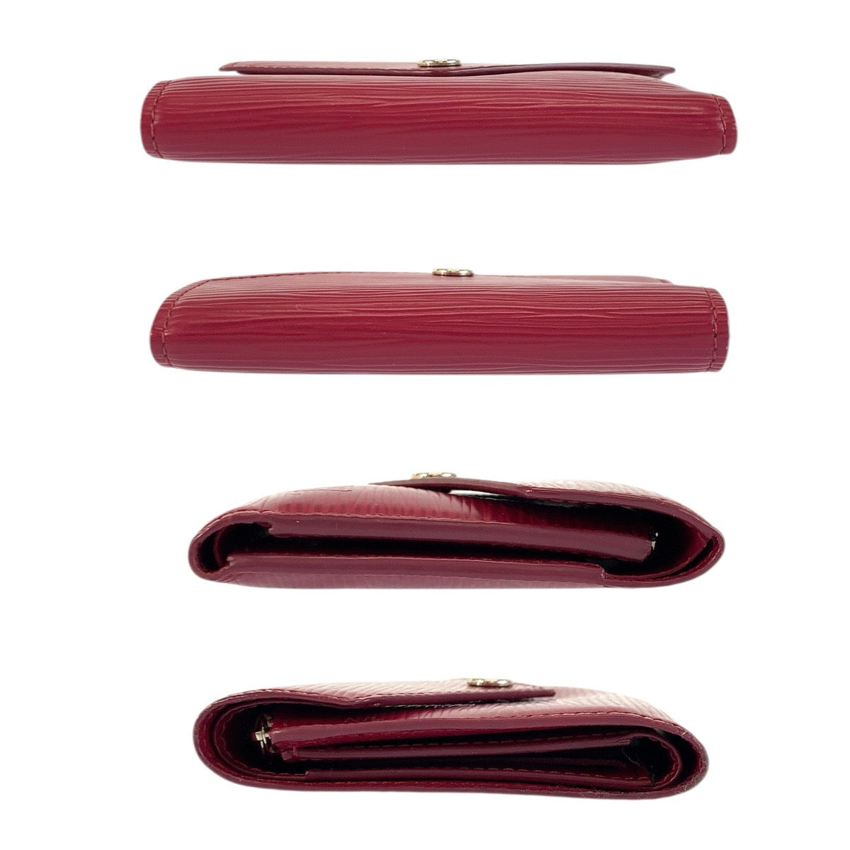 23740
LOUIS VUITTON ルイヴィトン エピ ポルトフォイユ ヴィクトリーヌ ワインレッド シルバー金具 レザー M62171 折り財布 コンパクトウォレット レディース A36