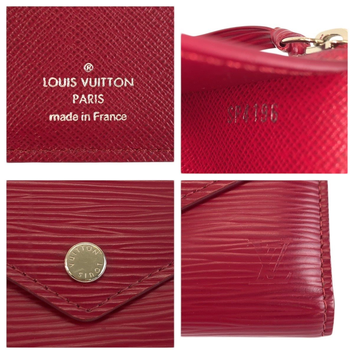 23740
LOUIS VUITTON ルイヴィトン エピ ポルトフォイユ ヴィクトリーヌ ワインレッド シルバー金具 レザー M62171 折り財布 コンパクトウォレット レディース A36