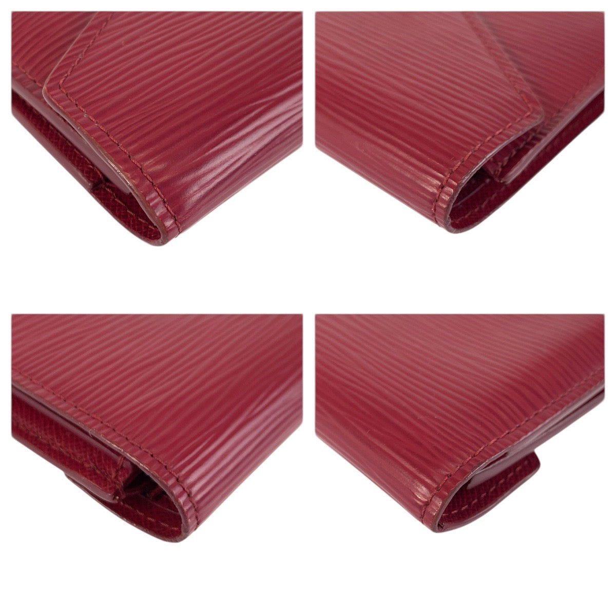 23740
LOUIS VUITTON ルイヴィトン エピ ポルトフォイユ ヴィクトリーヌ ワインレッド シルバー金具 レザー M62171 折り財布 コンパクトウォレット レディース A36