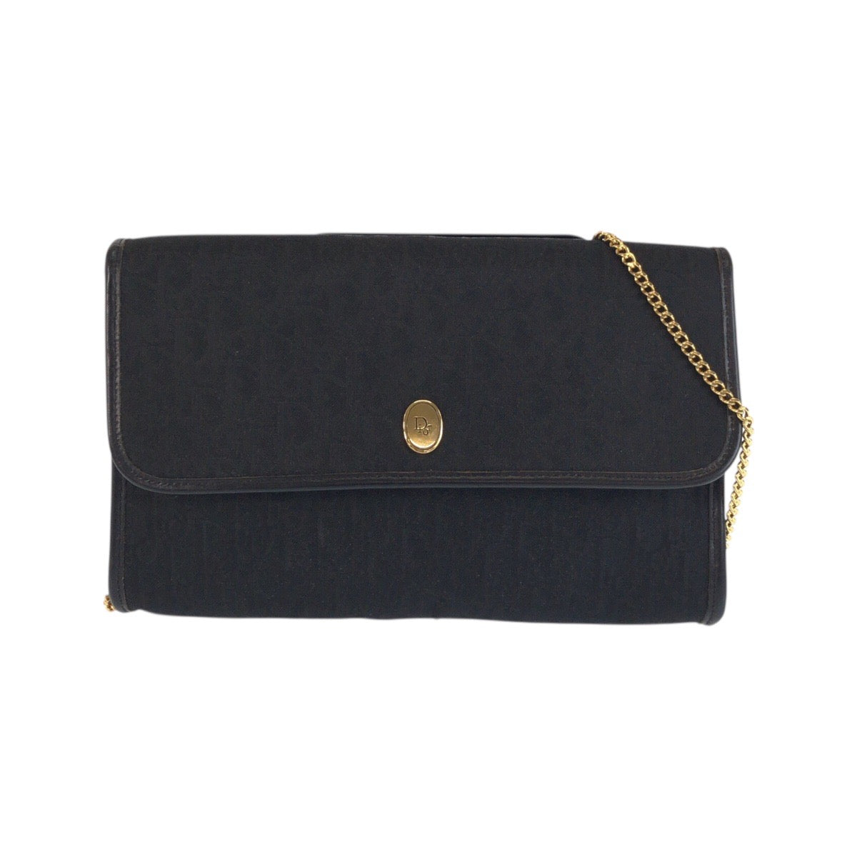 23741
Christian Dior クリスチャンディオール ヴィンテージ トロッター ブラック 黒 ゴールド金具 キャンバス チェーンショルダーバッグ ポシェット レディース ABP44