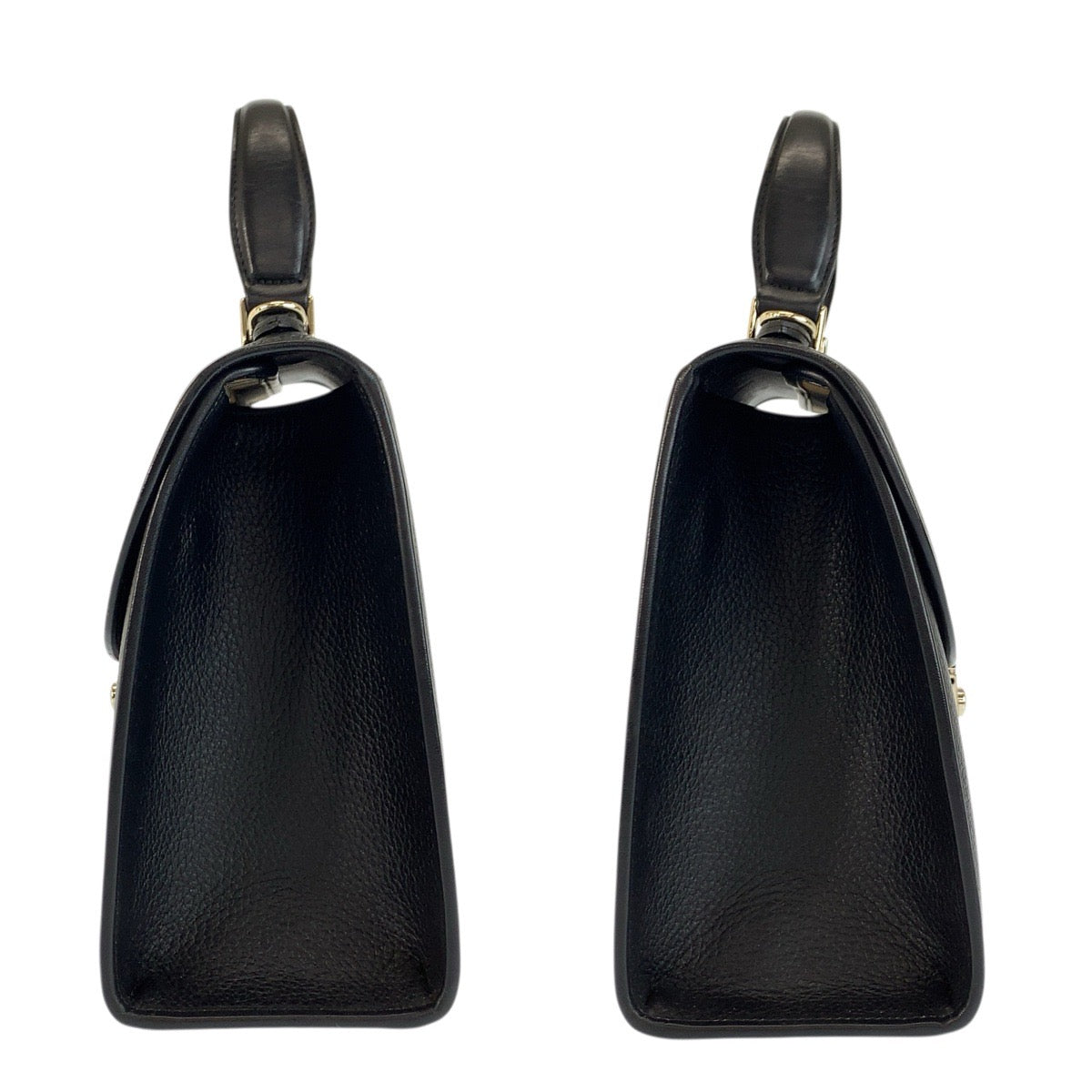 23742
BURBERRY バーバリー 中チェック柄 ブラック 黒 シルバー金具 レザー ハンドバッグ ショルダーバッグ 2way レディース ABP28