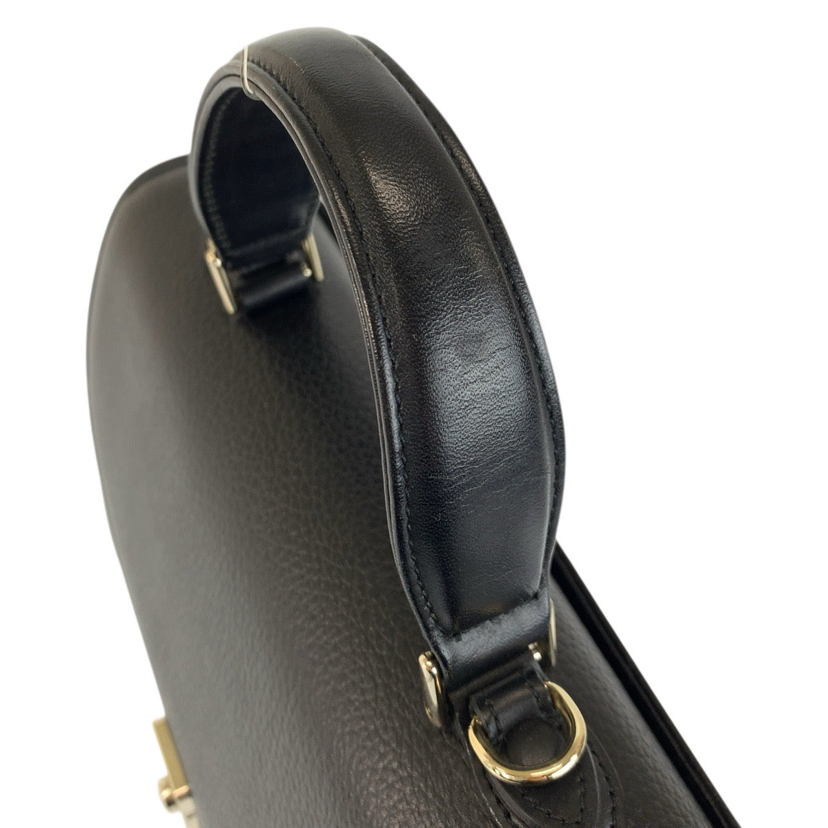 23742
BURBERRY バーバリー 中チェック柄 ブラック 黒 シルバー金具 レザー ハンドバッグ ショルダーバッグ 2way レディース ABP28