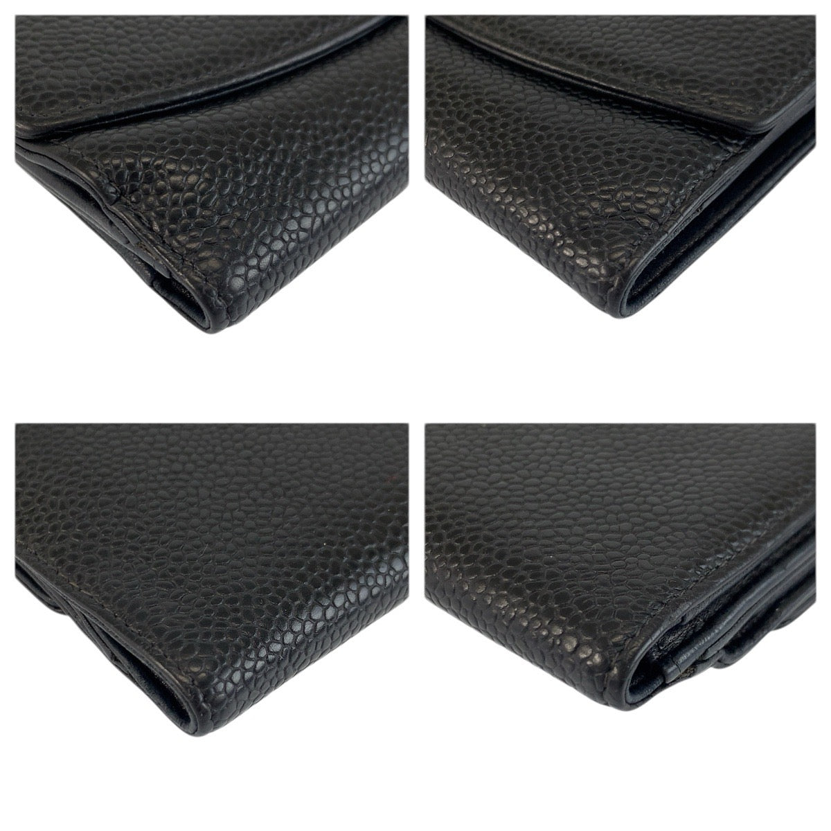 23743
CHANEL シャネル ヴィンテージ ココマーク ブラック 黒 レザー 折財布 コンパクトウォレット レディース ABP42