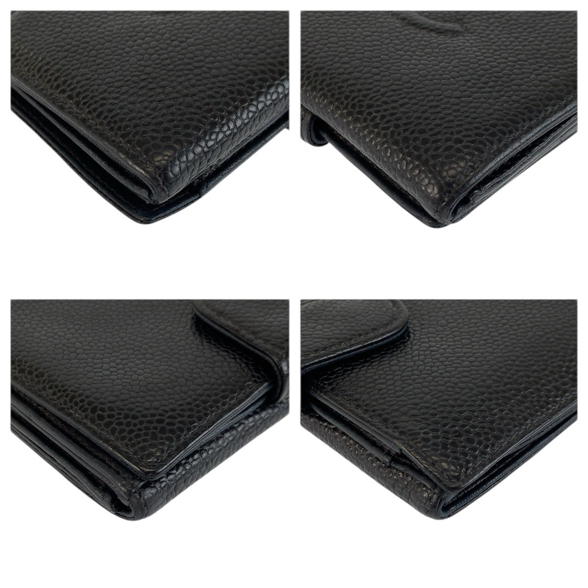 23743
CHANEL シャネル ヴィンテージ ココマーク ブラック 黒 レザー 折財布 コンパクトウォレット レディース ABP42