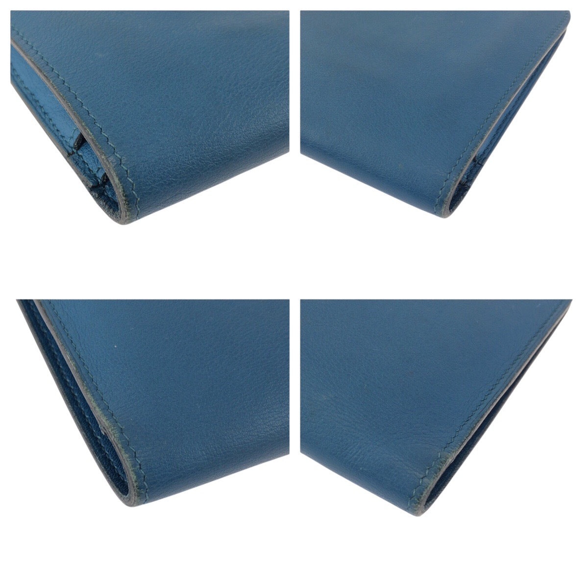 23745
HERMES エルメス ドゴン GM ブルージーン ブルー シルバー金具 トゴ 長財布 ロングウォレット T刻印 レディース AB35