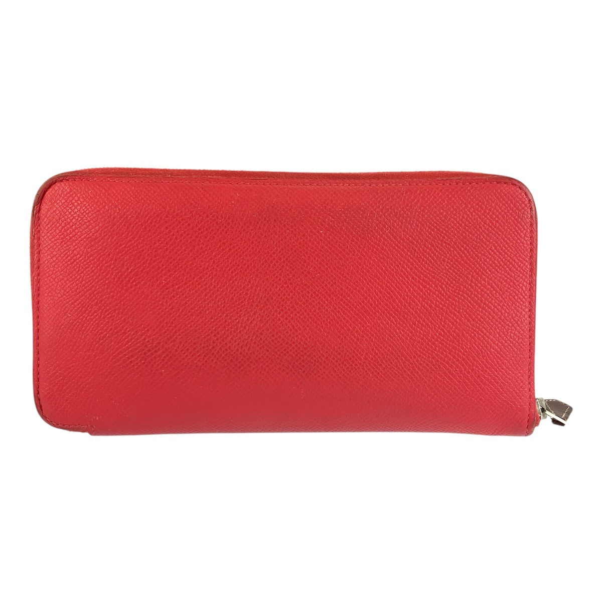 23746
HERMES エルメス アザップロング シルクイン レッド シルバー金具 ヴォーエプソン / シルク 長財布 ロングウォレット X刻印 レディース AB