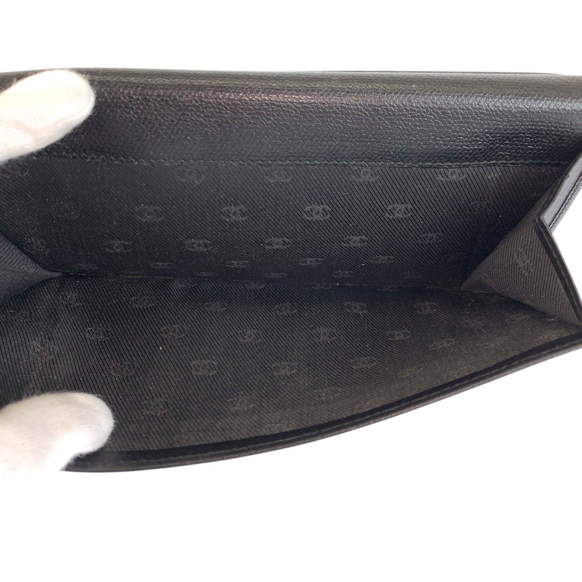 23747
CHANEL シャネル ココボタン ブラック 黒 ゴールド レザー 長財布 ロングウォレット レディース ABP42