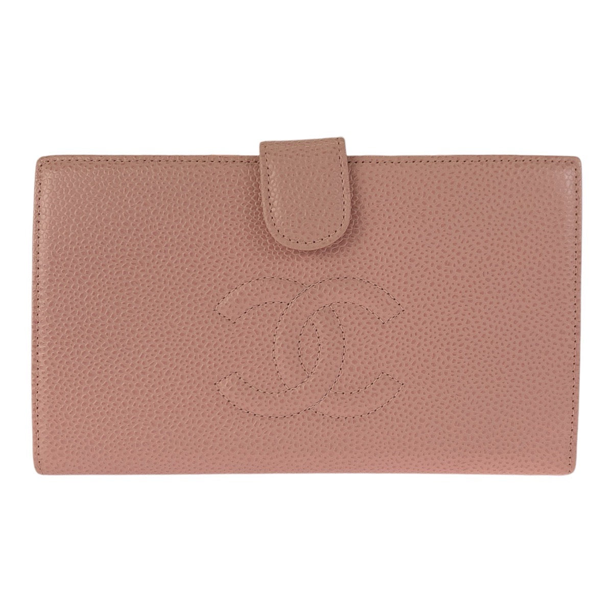 23750
CHANEL シャネル ヴィンテージ ココマーク ピンク ゴールド金具 レザー 長財布 ロングウォレット レディース A63