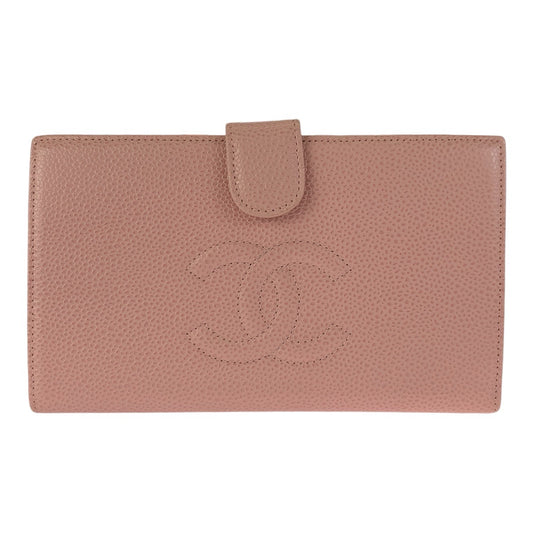 23750
CHANEL シャネル ヴィンテージ ココマーク ピンク ゴールド金具 レザー 長財布 ロングウォレット レディース A63