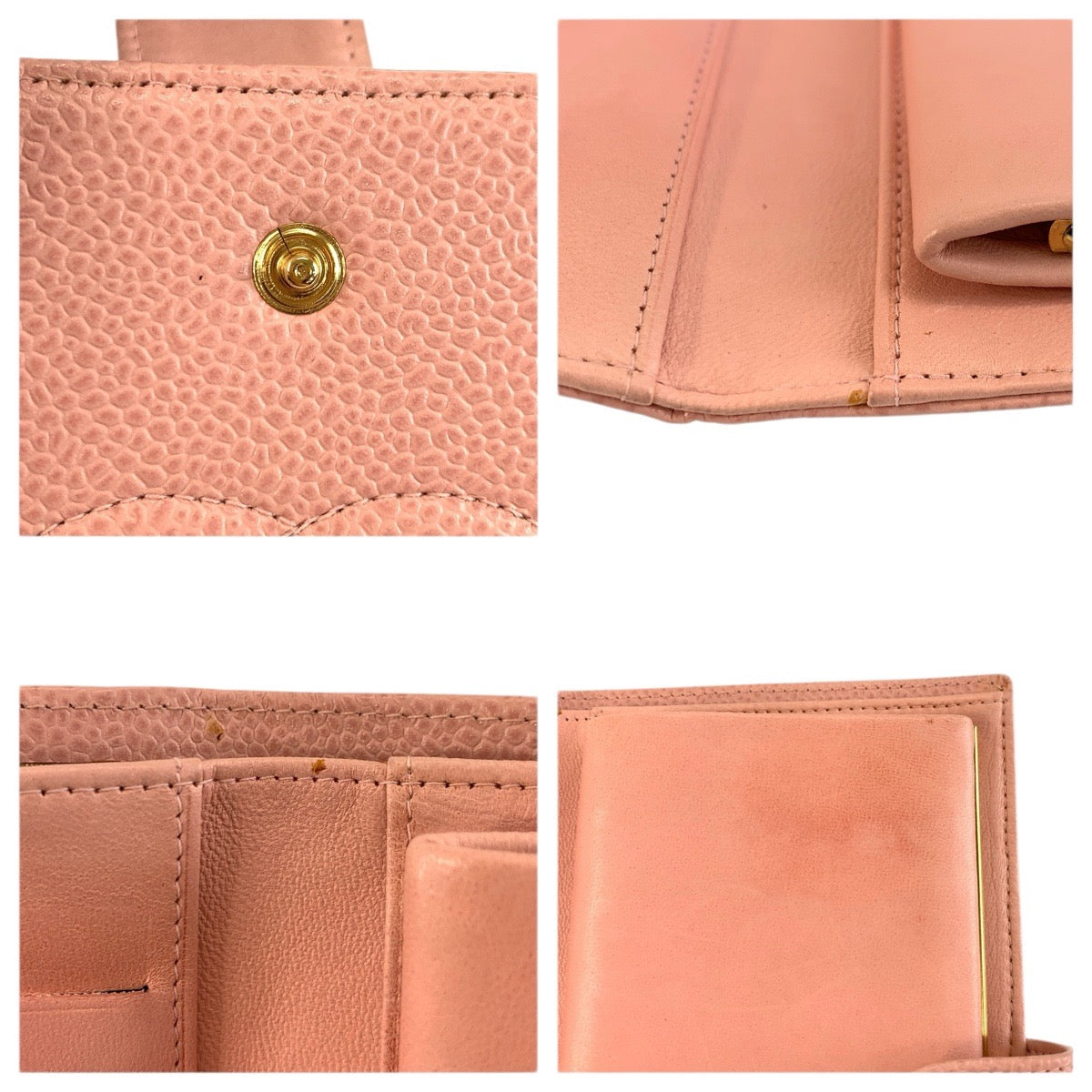 23750
CHANEL シャネル ヴィンテージ ココマーク ピンク ゴールド金具 レザー 長財布 ロングウォレット レディース A63