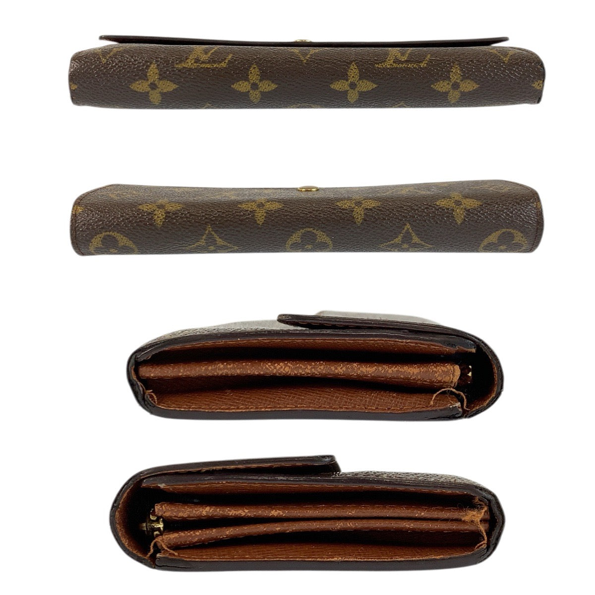23752
LOUIS VUITTON ルイヴィトン モノグラム ポルトフォイユ サラ ブラウン ゴールド金具 PVC M61734 長財布 ロングウォレット レディース AB14