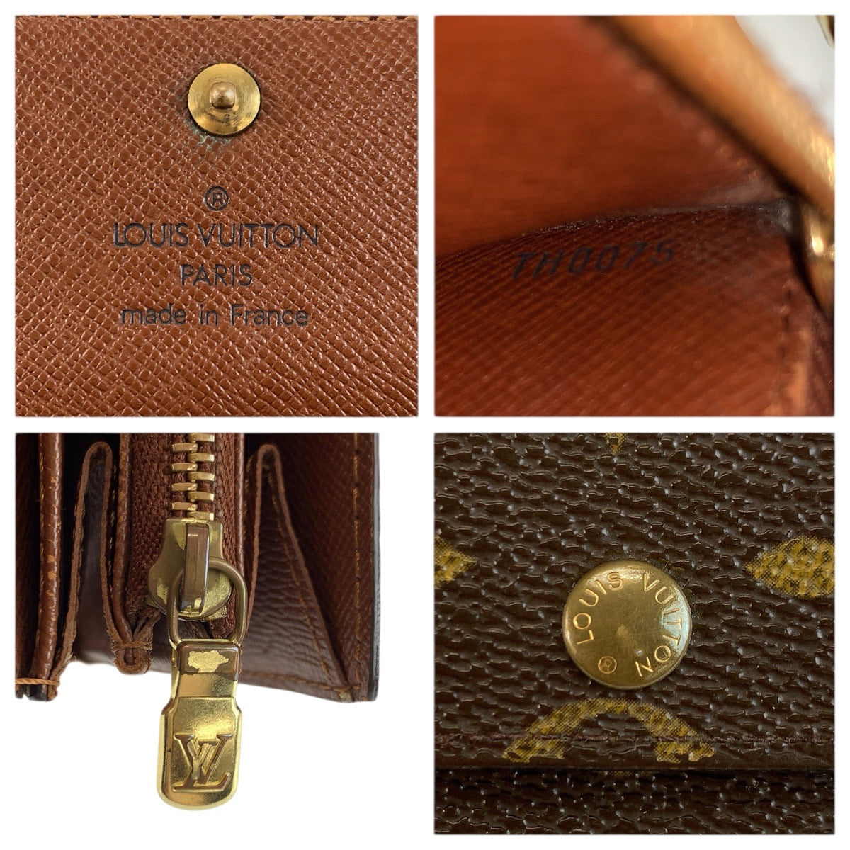 23752
LOUIS VUITTON ルイヴィトン モノグラム ポルトフォイユ サラ ブラウン ゴールド金具 PVC M61734 長財布 ロングウォレット レディース AB14