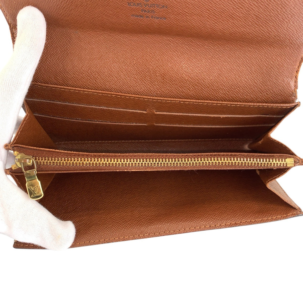 23752
LOUIS VUITTON ルイヴィトン モノグラム ポルトフォイユ サラ ブラウン ゴールド金具 PVC M61734 長財布 ロングウォレット レディース AB14