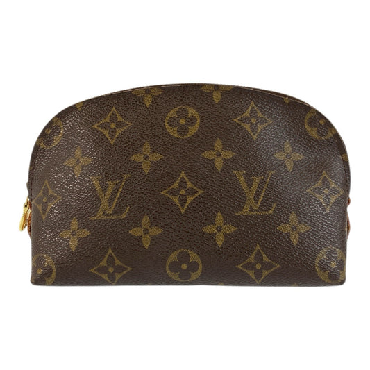 23753
LOUIS VUITTON ルイヴィトン モノグラム ポシェット コスメティック PM ブラウン ゴールド金具 PVC M47515 ポーチ 化粧ポーチ レディース AB21