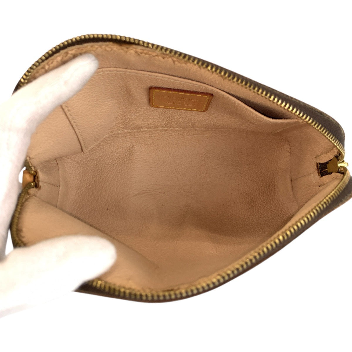 23753
LOUIS VUITTON ルイヴィトン モノグラム ポシェット コスメティック PM ブラウン ゴールド金具 PVC M47515 ポーチ 化粧ポーチ レディース AB21