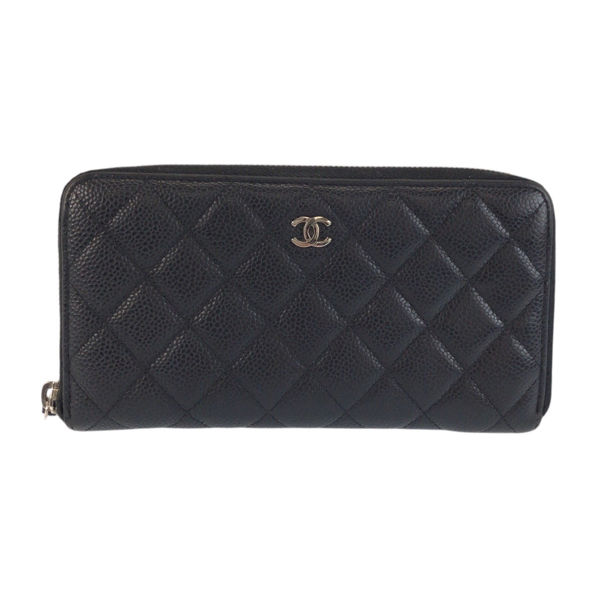 23754
CHANEL シャネル ココマーク マトラッセ ブラック 黒 シルバー金具 レザー 長財布 ロングウォレット レディース ABP63