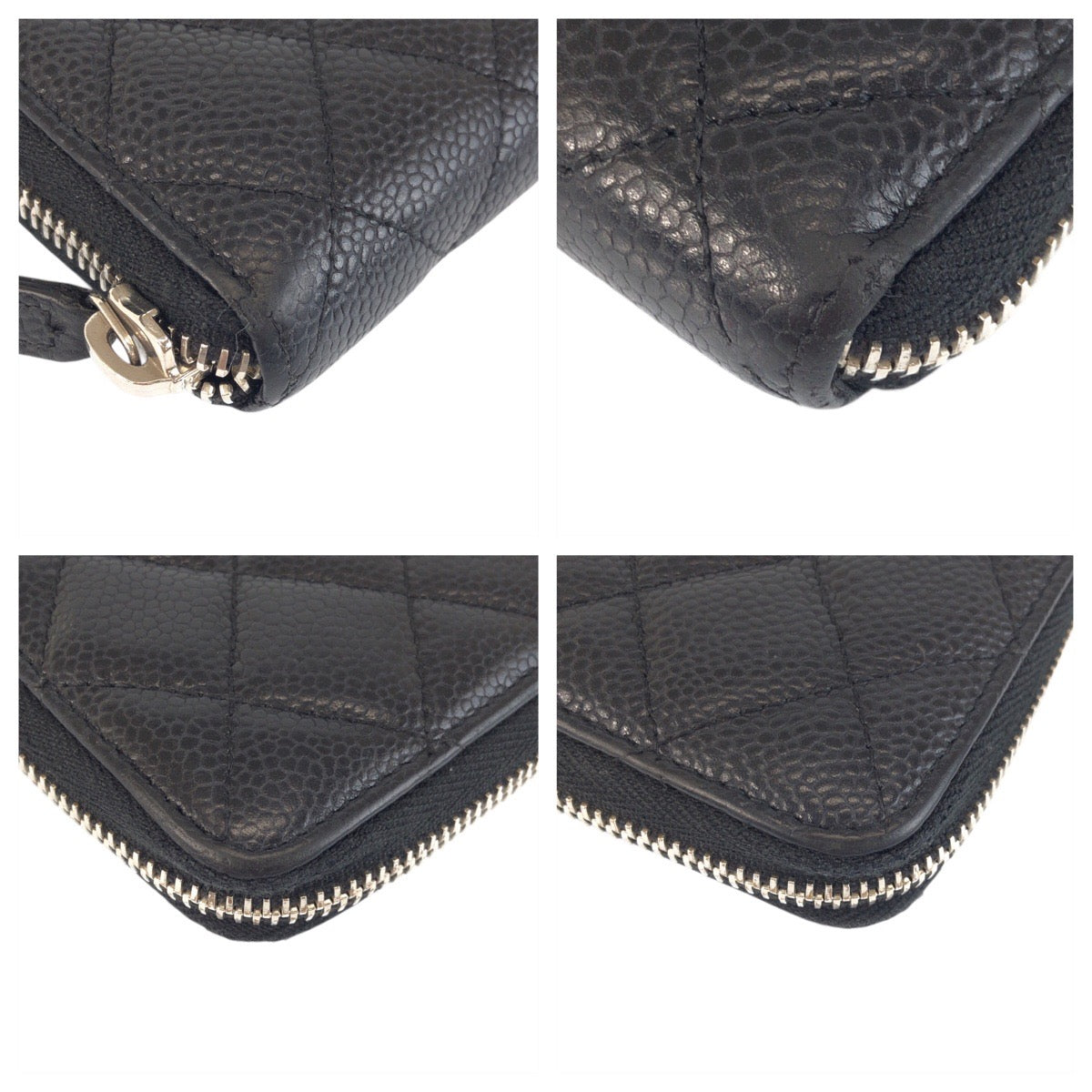 23754
CHANEL シャネル ココマーク マトラッセ ブラック 黒 シルバー金具 レザー 長財布 ロングウォレット レディース ABP63