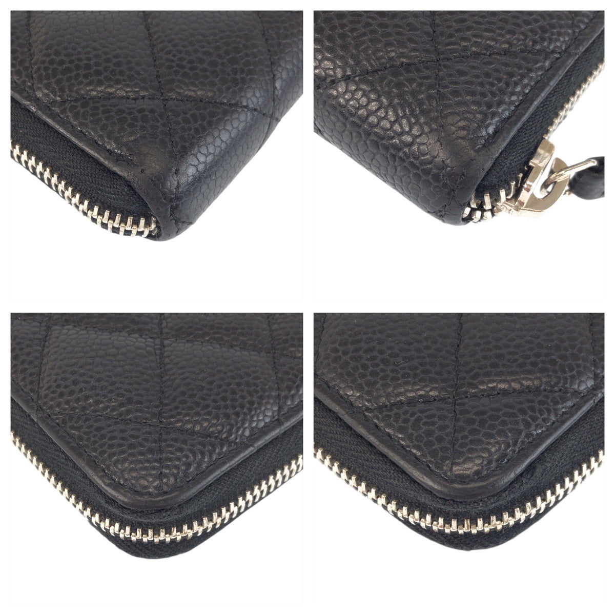 23754
CHANEL シャネル ココマーク マトラッセ ブラック 黒 シルバー金具 レザー 長財布 ロングウォレット レディース ABP63