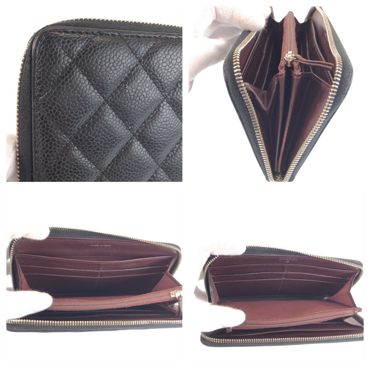 23754
CHANEL シャネル ココマーク マトラッセ ブラック 黒 シルバー金具 レザー 長財布 ロングウォレット レディース ABP63