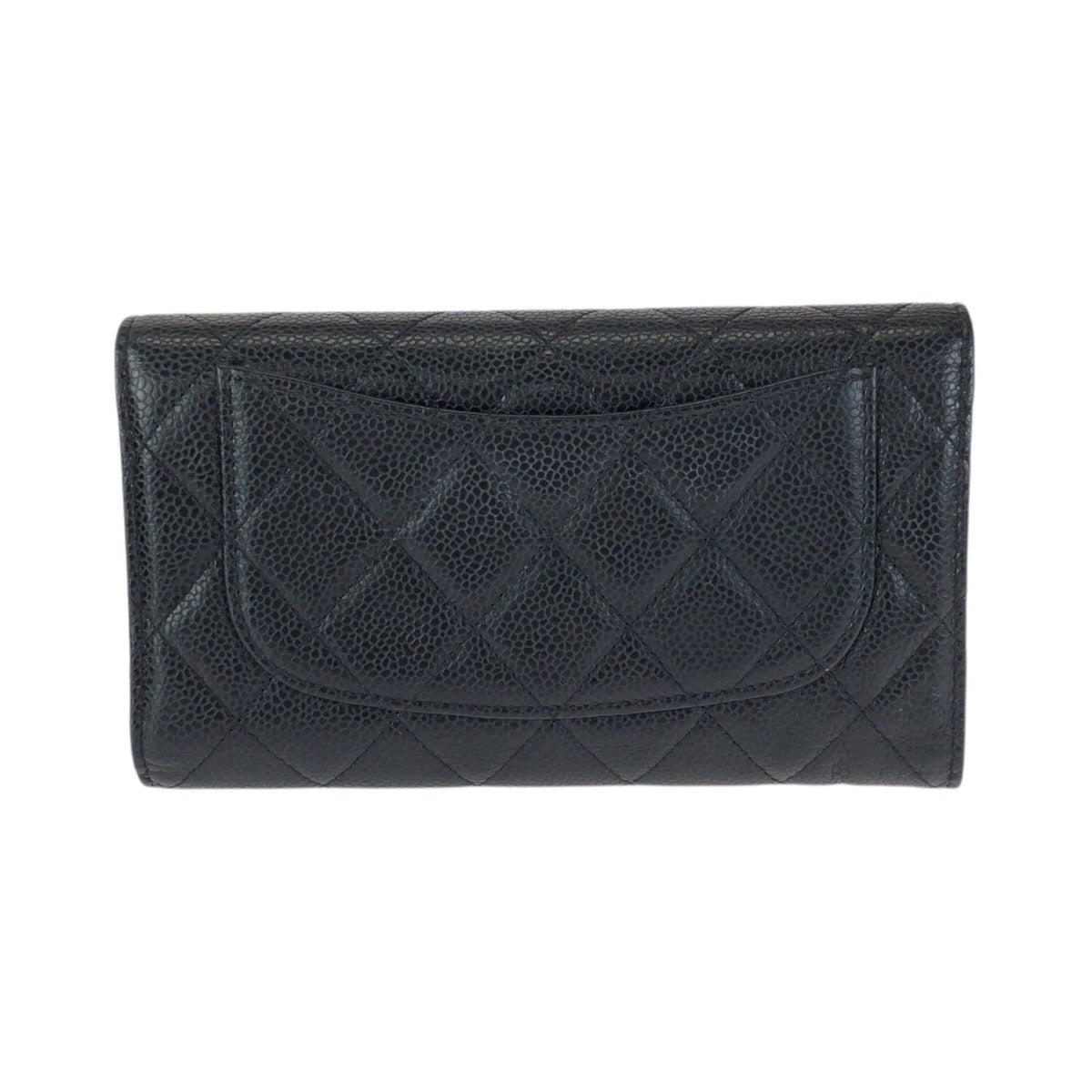 23755
CHANEL シャネル マトラッセ ココマーク ブラック 黒 ゴールド金具 キャビアスキン 長財布 ロングウォレット レディース A92