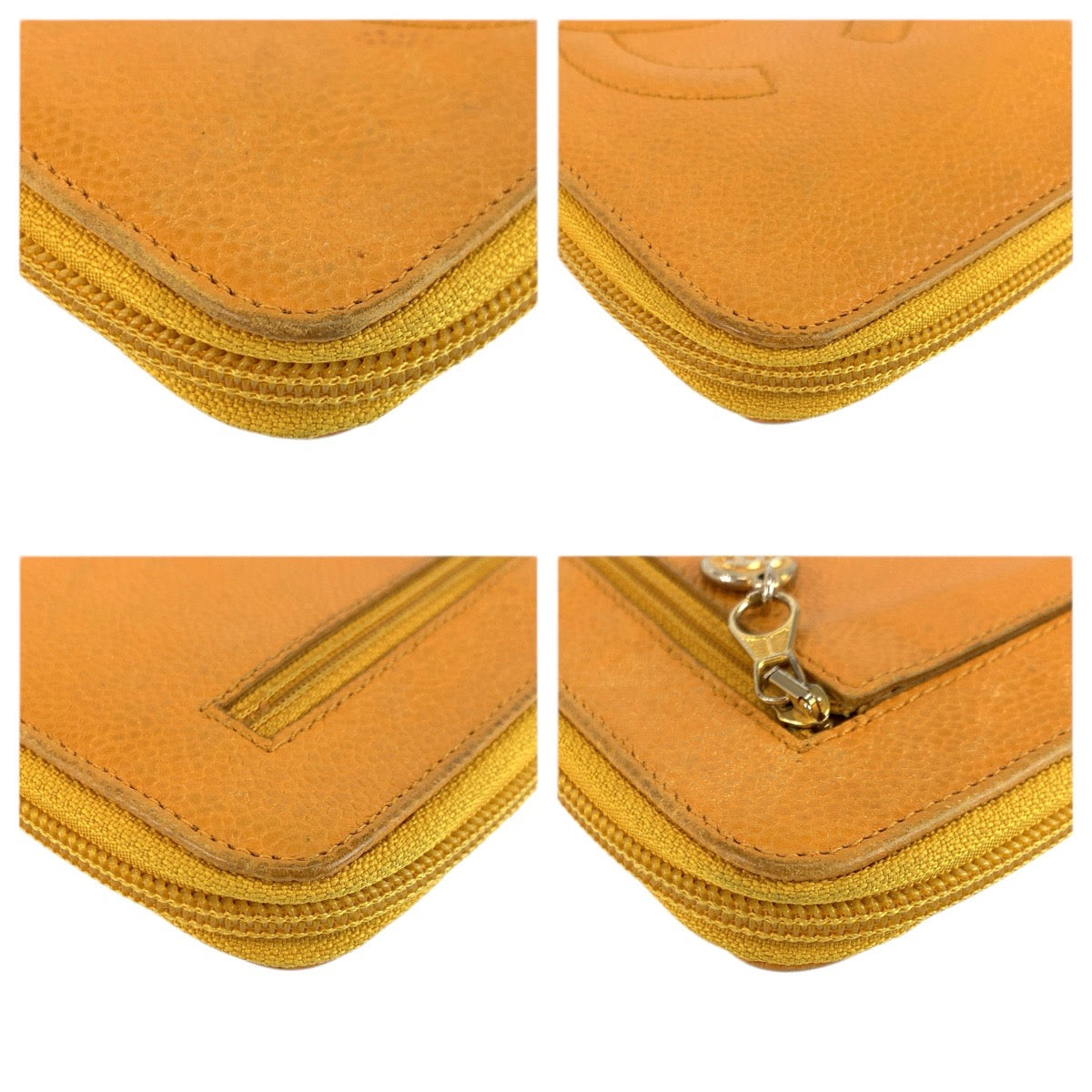 23758
CHANEL シャネル ココマーク イエロー レザー 長財布 ロングウォレット レディース B21