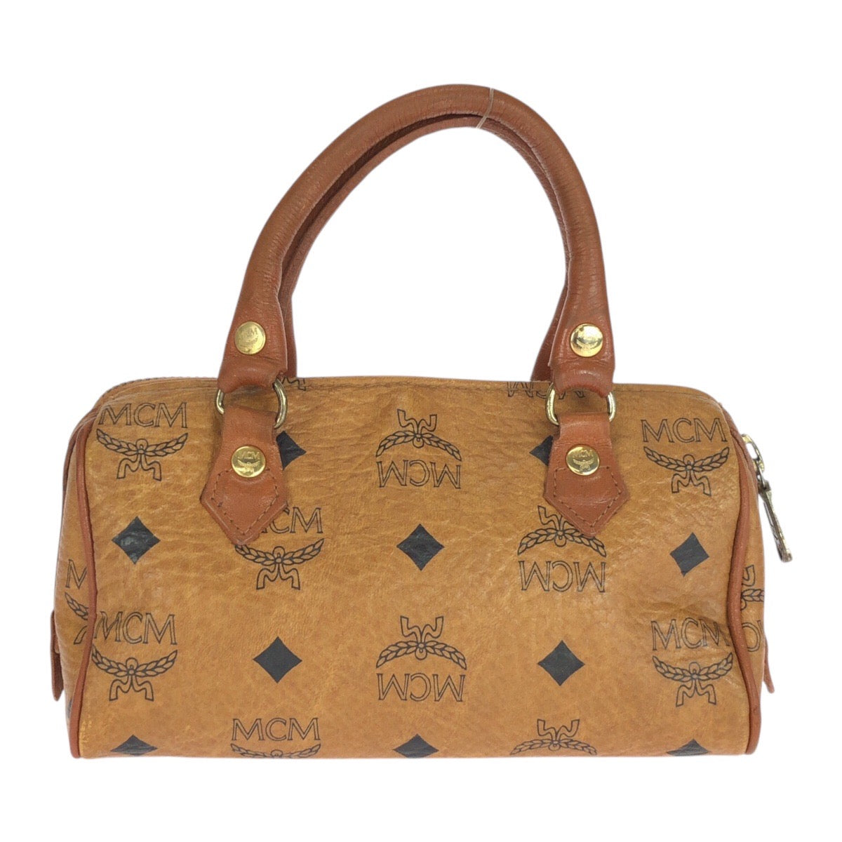 23769
MCM エム シー エム ヴィセトス コニャック ブラウン ゴールド金具 レザー ハンドバッグ ショルダーバッグ 2way レディース ABP22