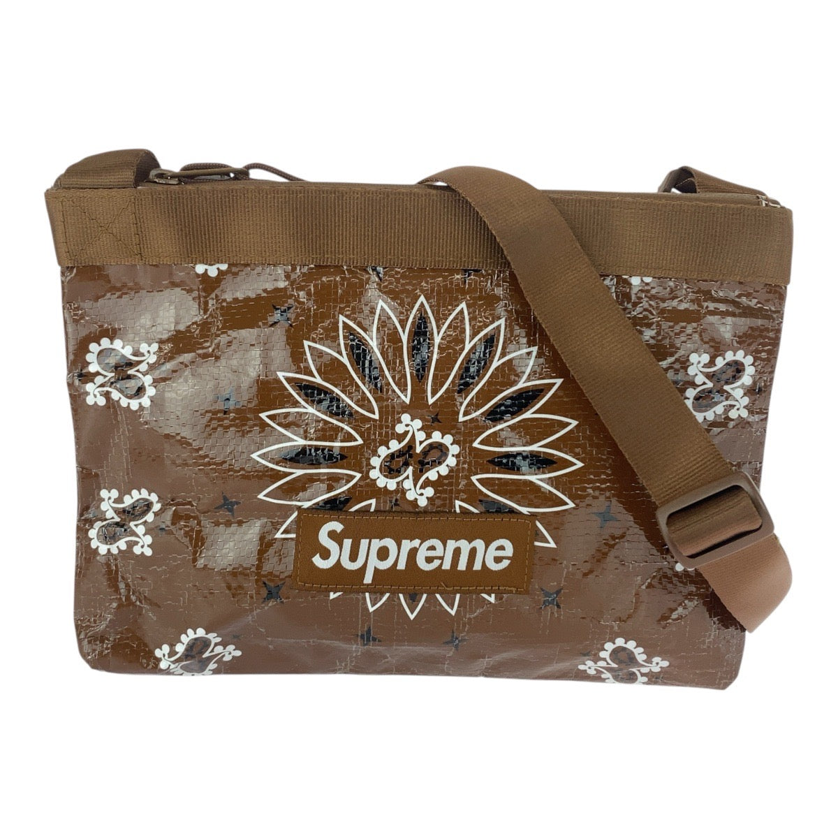23780
Supreme シュプリーム bandana tarp side bag ブラウン ナイロン ショルダーバッグ ポシェット レディース A11