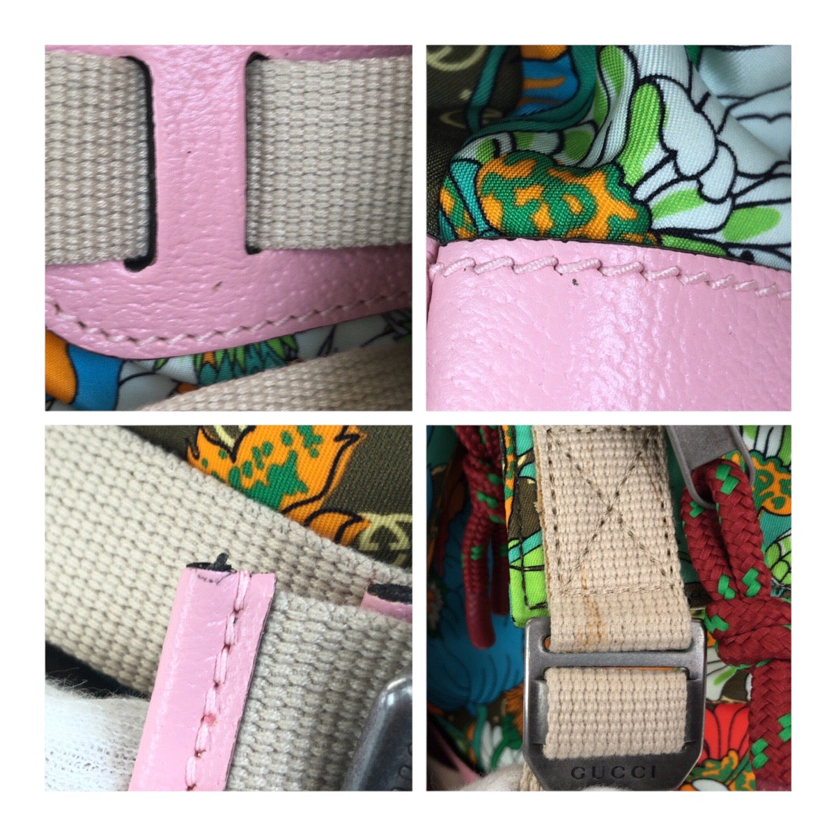 23782
GUCCI グッチ ノースフェイス フラワー マルチカラー ポリエステル / コットン / レザー 650294 リュックサック バックパック メンズ A145