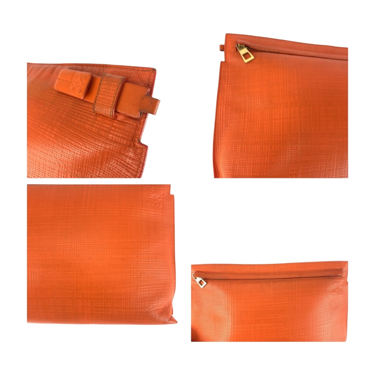 23786
LOEWE ロエベ アナグラム オレンジ ゴールド金具 レザー 101 88 K05 クラッチバッグ セカンドバッグ レディース AB21