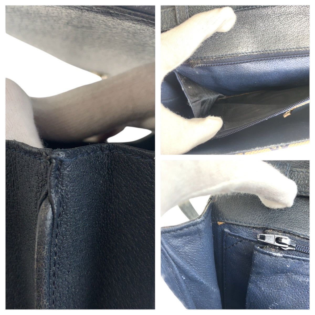 23788
GUCCI グッチ ヴィンテージ オールドグッチ ネイビー グレー ゴールド金具 GGスプリームキャンバス 94 02 050 ショルダーバッグ レディース AB35