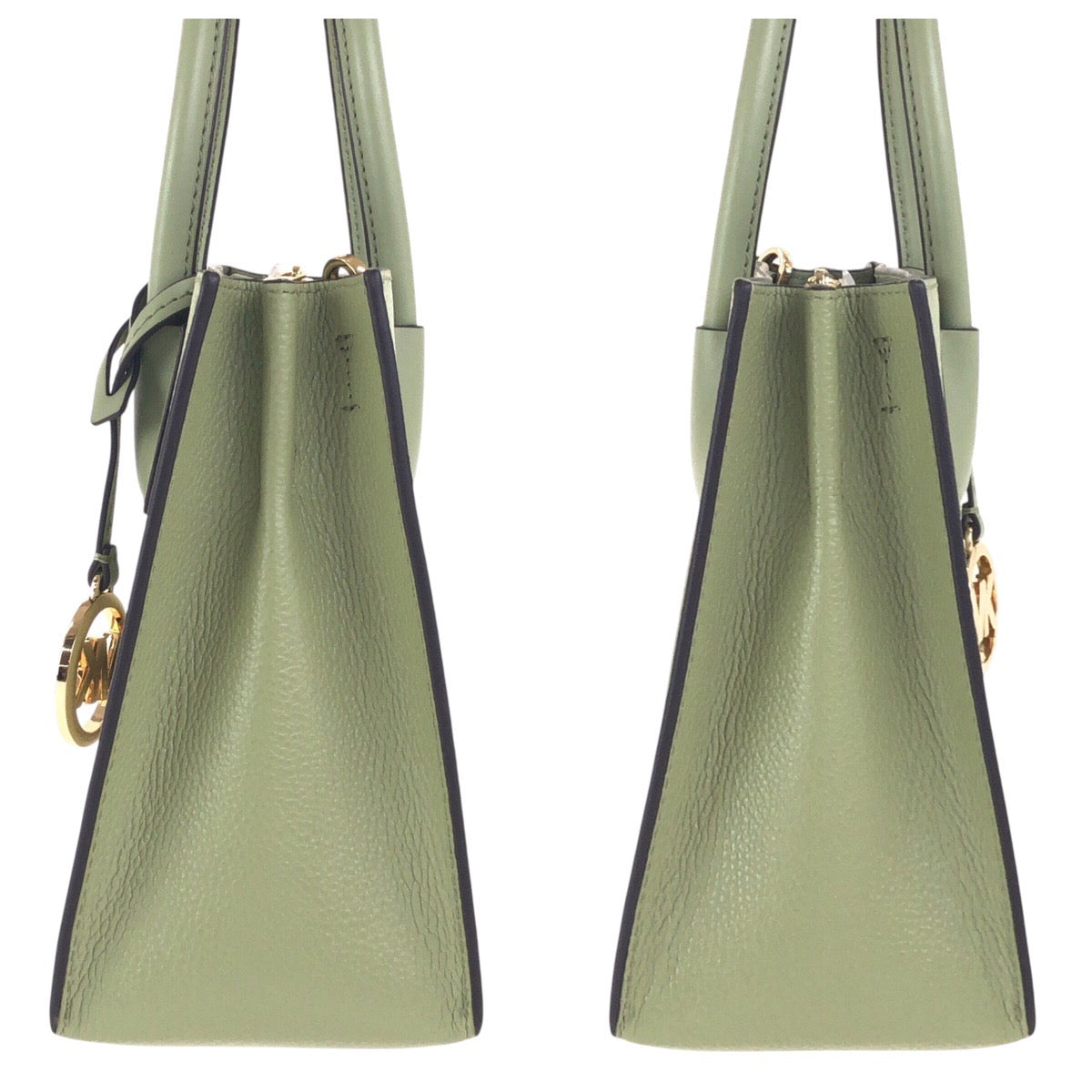 23801
Michael Kors マイケルコース グリーン ゴールド金具 レザー トートバッグ ショルダーバッグ 2WAY レディース N23
