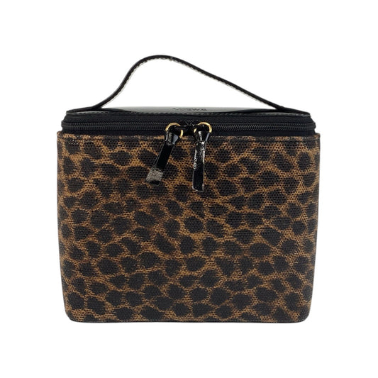 23805
LOEWE ロエベ ヴィンテージ レオパード ブラウン ブラック ゴールド金具 PVC / エナメル ハンドバッグ バニティバッグ レディース A32