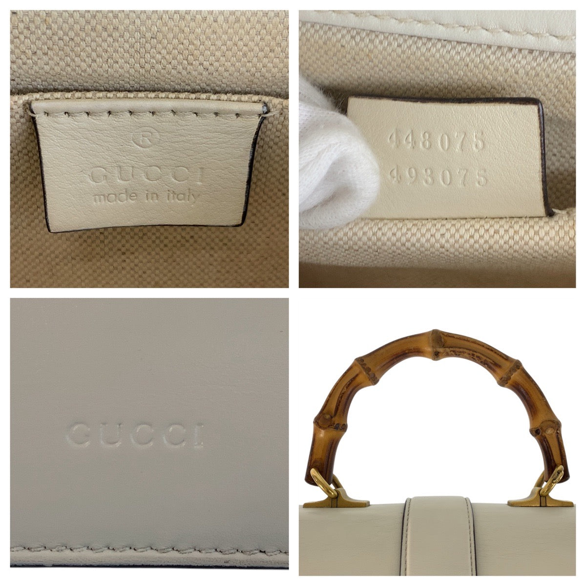 23806
GUCCI グッチ デュオニソス バンブー ホワイト ネイビー レッド ゴールド金具 レザー 448075 ハンドバッグ ショルダーバッグ 2way レディース AB71