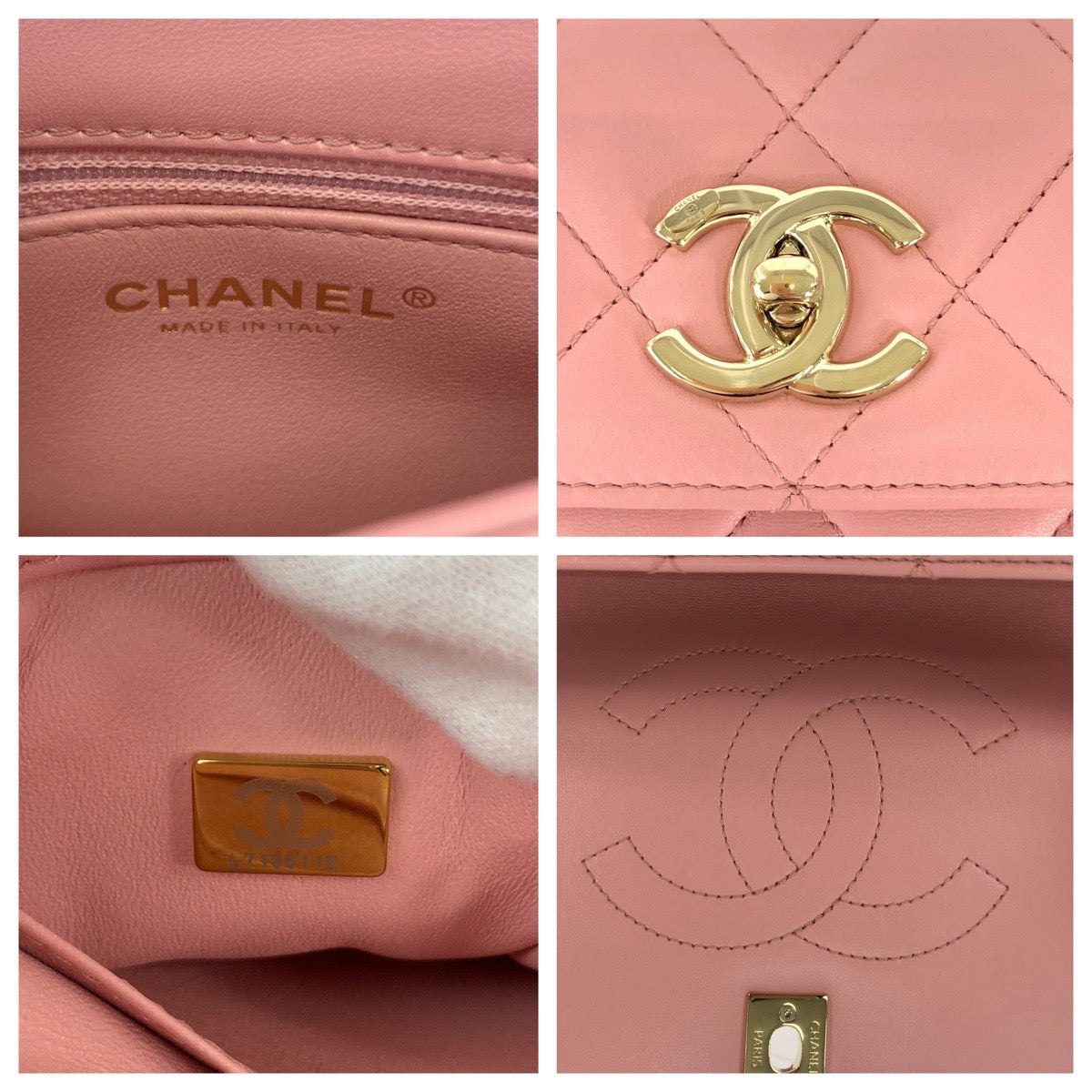 23811
CHANEL シャネル マトラッセ ココマーク ターンロック ロゴプレート ピンク ゴールド金具 ラムスキン チェーン ショルダーバッグ ハンドバッグ 2way レディース A505