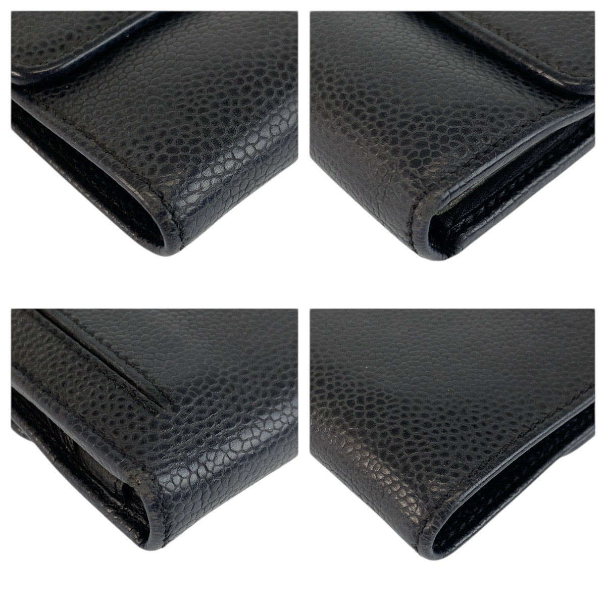 23814
CHANEL シャネル ココマーク ブラック 黒 レザー 折り財布 コンパクトウォレット レディース AB28