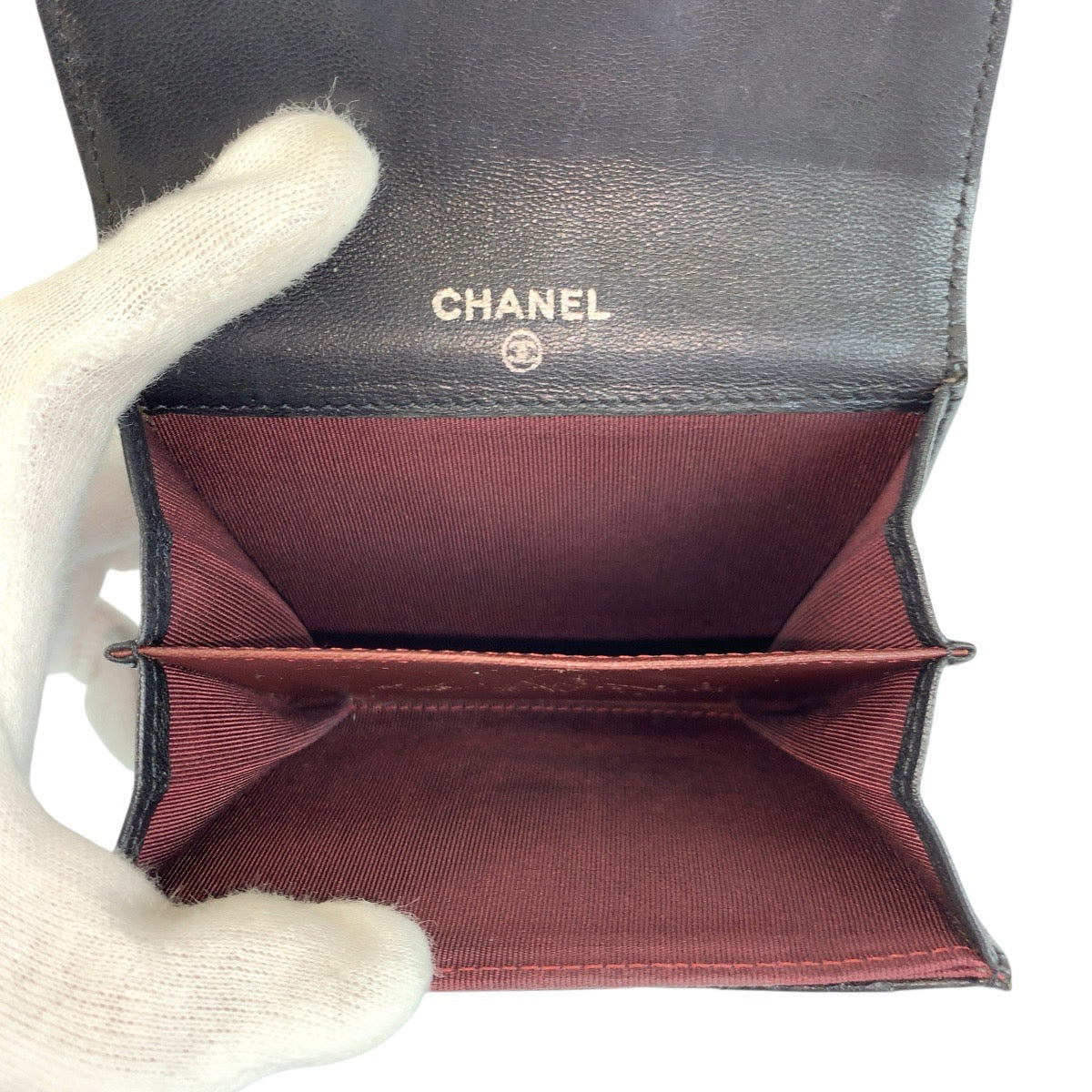 23816
CHANEL シャネル マトラッセ ブラック 黒 シルバー金具 レザー コインケース 小銭入れ レディース ABP42