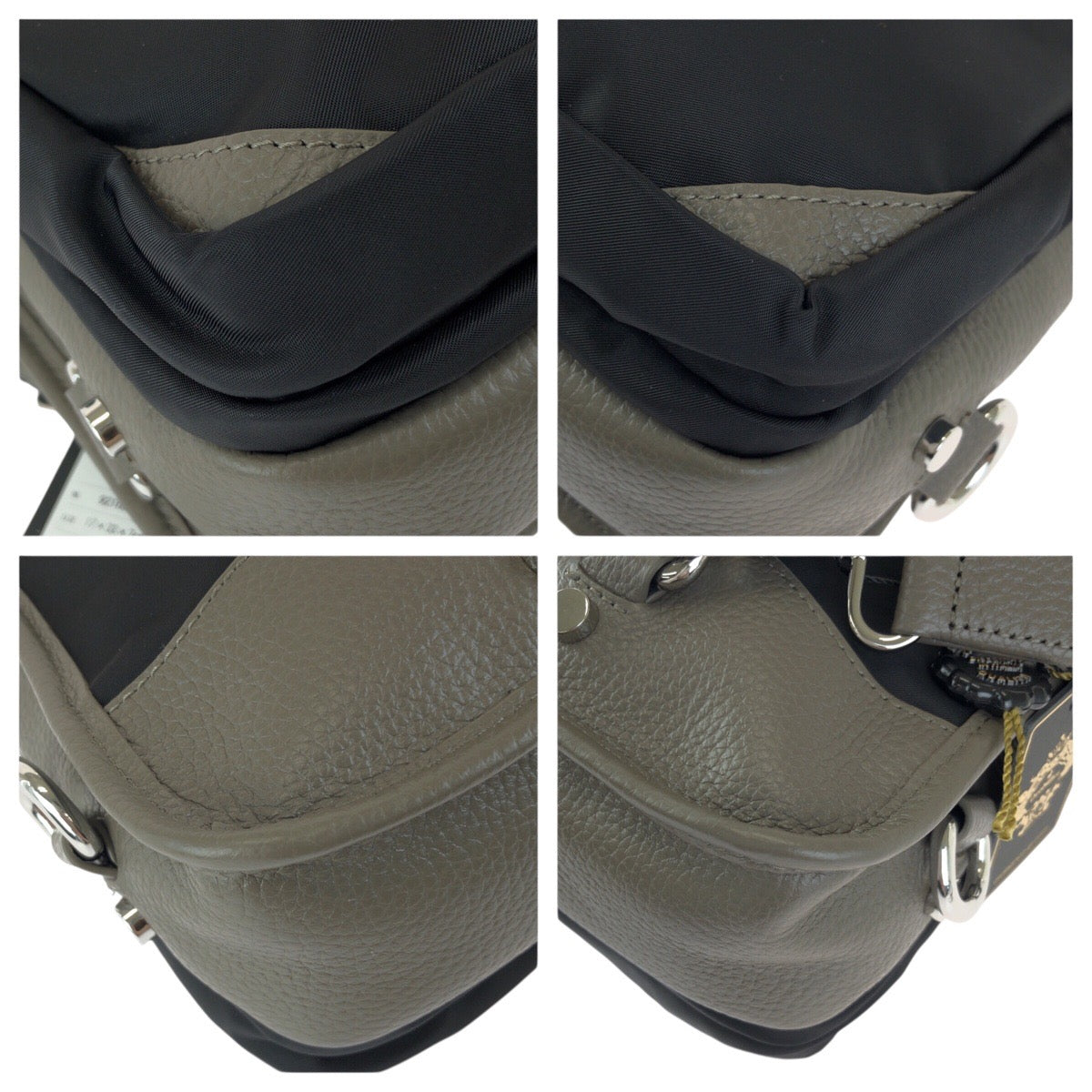 23818
Orobianco オロビアンコ ブラック グレー シルバー金具 ナイロン / レザー 92168 ボディバッグ ショルダーバッグ メンズ S14