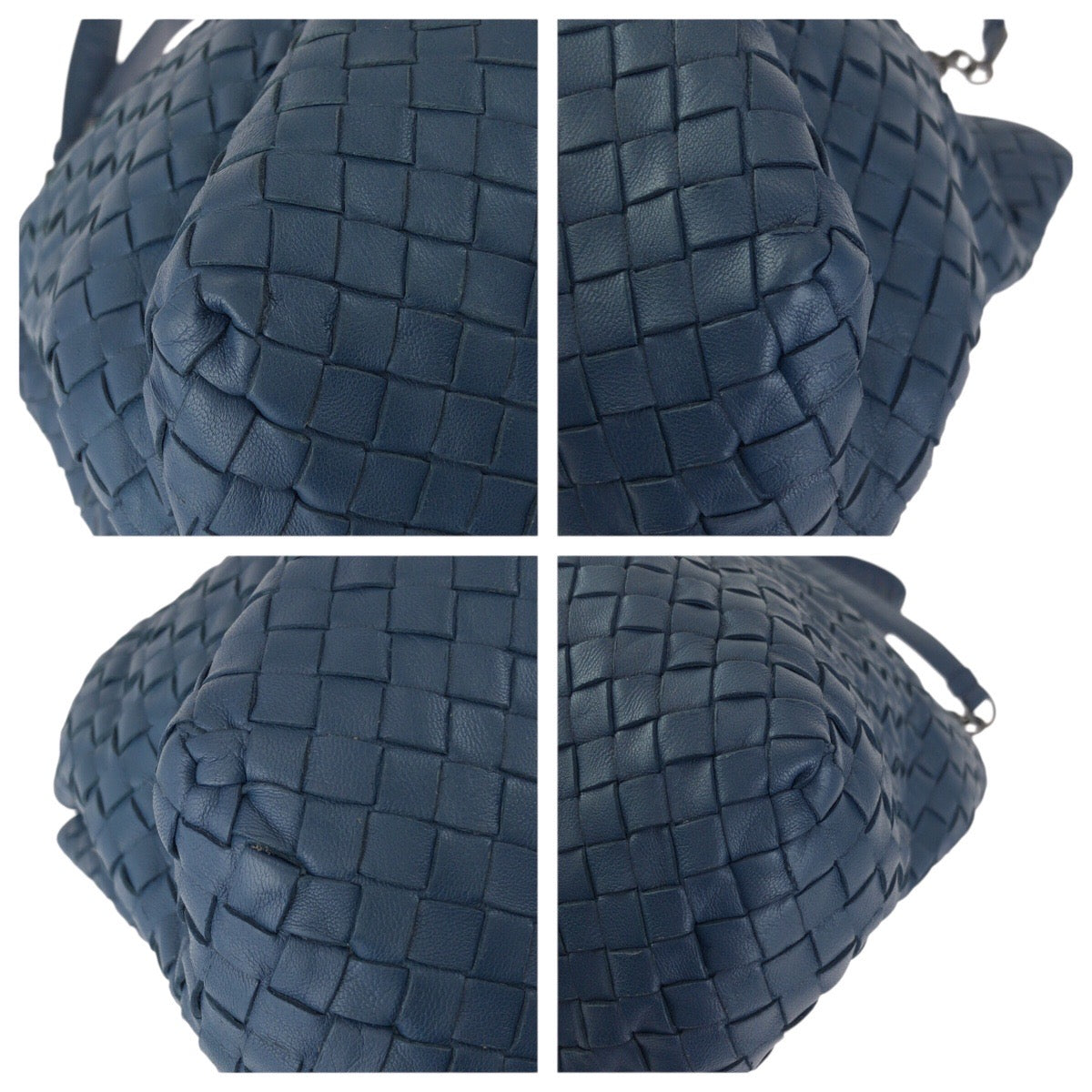 23819
BOTTEGAVENETA ボッテガヴェネタ イントレチャート ネイビー ガンメタ金具 レザー チェーンショルダーバッグ トートバッグ メンズ ABP80