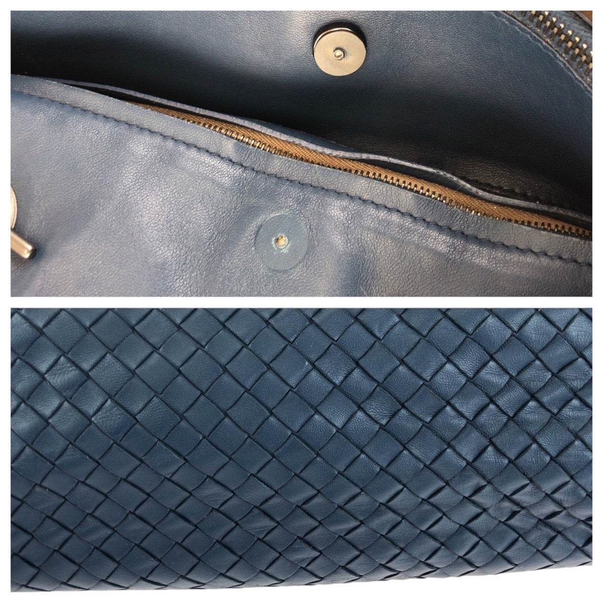 23819
BOTTEGAVENETA ボッテガヴェネタ イントレチャート ネイビー ガンメタ金具 レザー チェーンショルダーバッグ トートバッグ メンズ ABP80