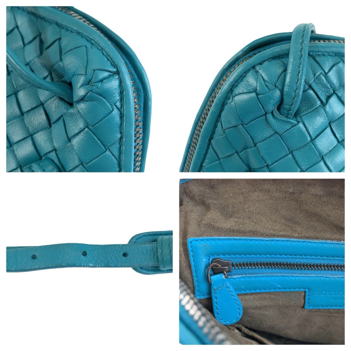 23820
BOTTEGAVENETA ボッテガヴェネタ イントレチャート ノディーニ ターコイズブルー レザー B00378532Y ショルダーバッグ ポシェット レディース ABP56