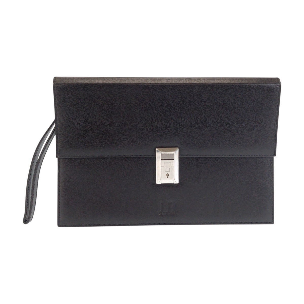 23821
Dunhill ダンヒル ブラック 黒 シルバー金具 レザー LT9010A クラッチバッグ セカンドバッグ メンズ AB21
