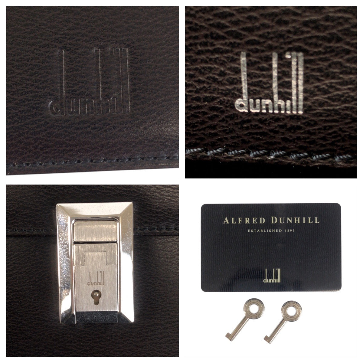 23821
Dunhill ダンヒル ブラック 黒 シルバー金具 レザー LT9010A クラッチバッグ セカンドバッグ メンズ AB21